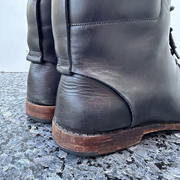 TIMBERLAND Boot Company 75531 Black Leather Lace Up Ankle Combat Moto Boots 12M main image 12